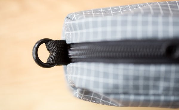 A close-up of one of the exterior o-rings on the 3D Organizer Cube.